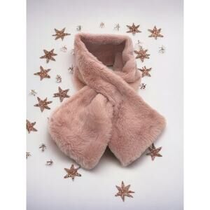 Faux Fur Soft Comfy Pink Scarf Pull Through Scarf Neck Warm Winter Accessory